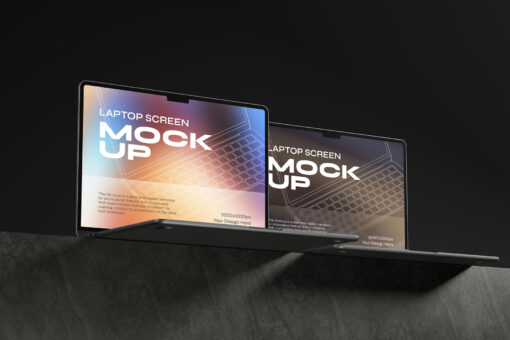 Mockup laptop - 4 arquivos