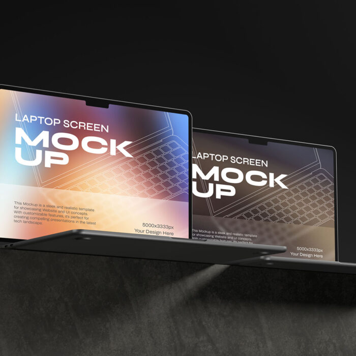 Mockup laptop - 4 arquivos